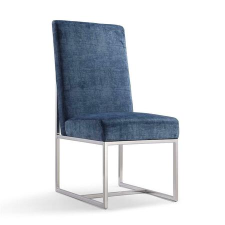DESIGNED TO FURNISH Element Blue Velvet Dining Chair, 41.54 x 19.68 x 26.26 in. DE3067585